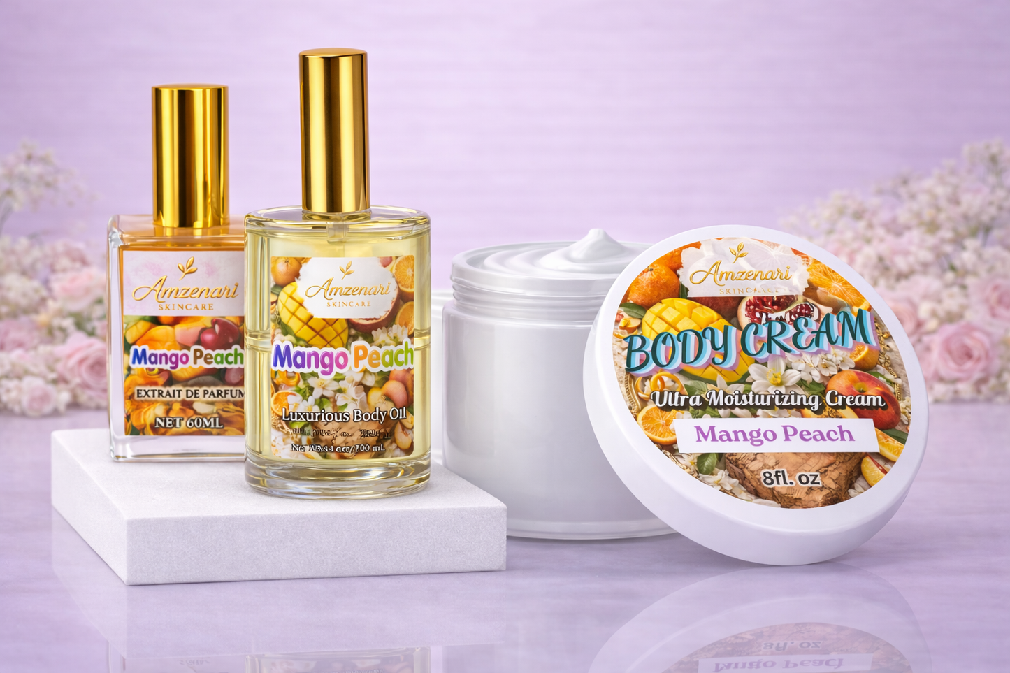 MANGO PEACH AMZENARI'S BLEND BODY CARE TRIO ( PRE-ORDER SHIPPED IN 2 WEEKS )