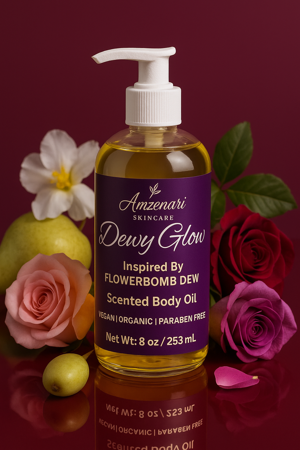 DEWY GLOW SCENTED BODY OIL Inspired By FlowerBomb Dew