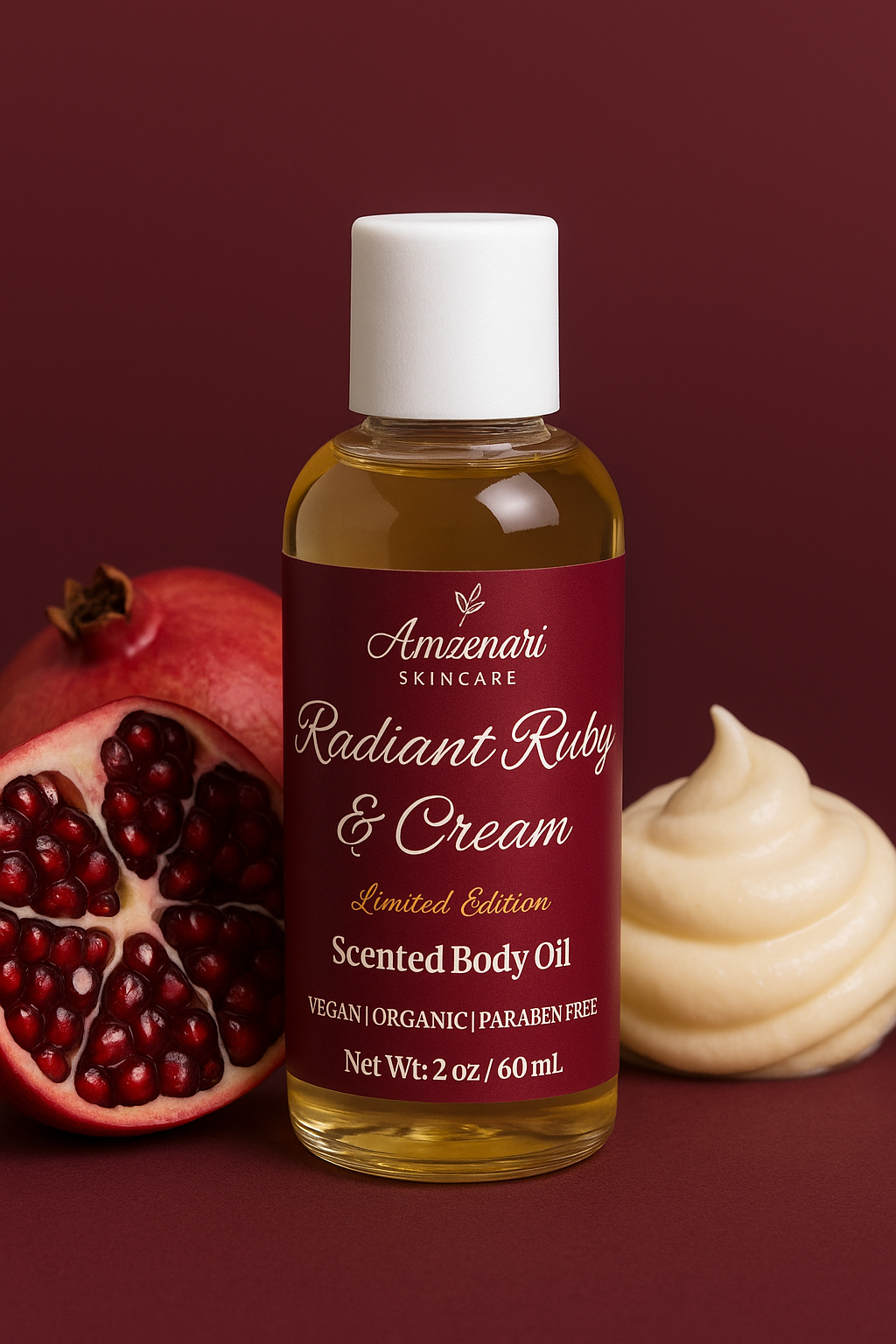 RADIANT RUBY & CREAM SCENTED BODY OIL