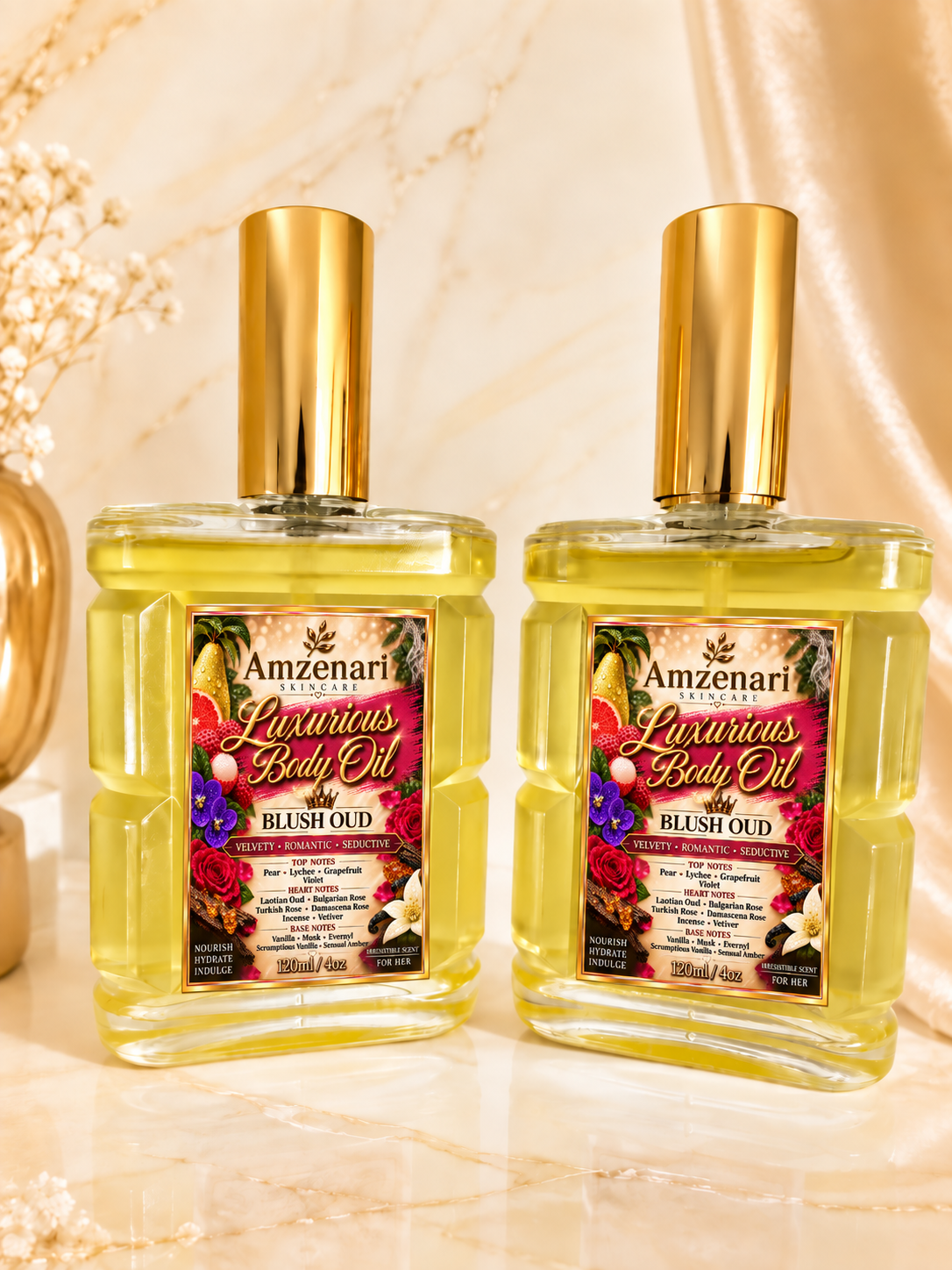 BLUSH OUD LUXURIOUS BODY OIL HYBRID  ( INSPIRED BY OUD SATIN MOOD / DELINA )