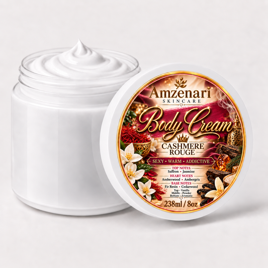 CASHMERE ROUGE SCENTED BODY CREAM ( INSPIRED BY MFK BACCARAT ROUGE & BIANCO LATTE )