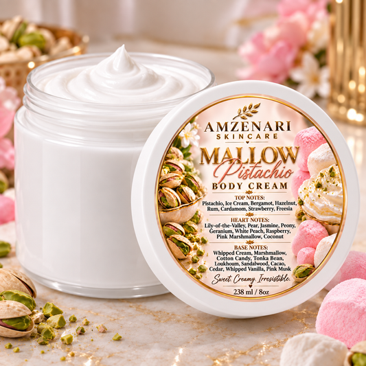 MALLOW PISTACHIO BODY CREAM HYBRID OF ( YUM BOUJEE MARSHMALLOW AND PISTACHIO GELATO INSPIRED BY KAYALI)