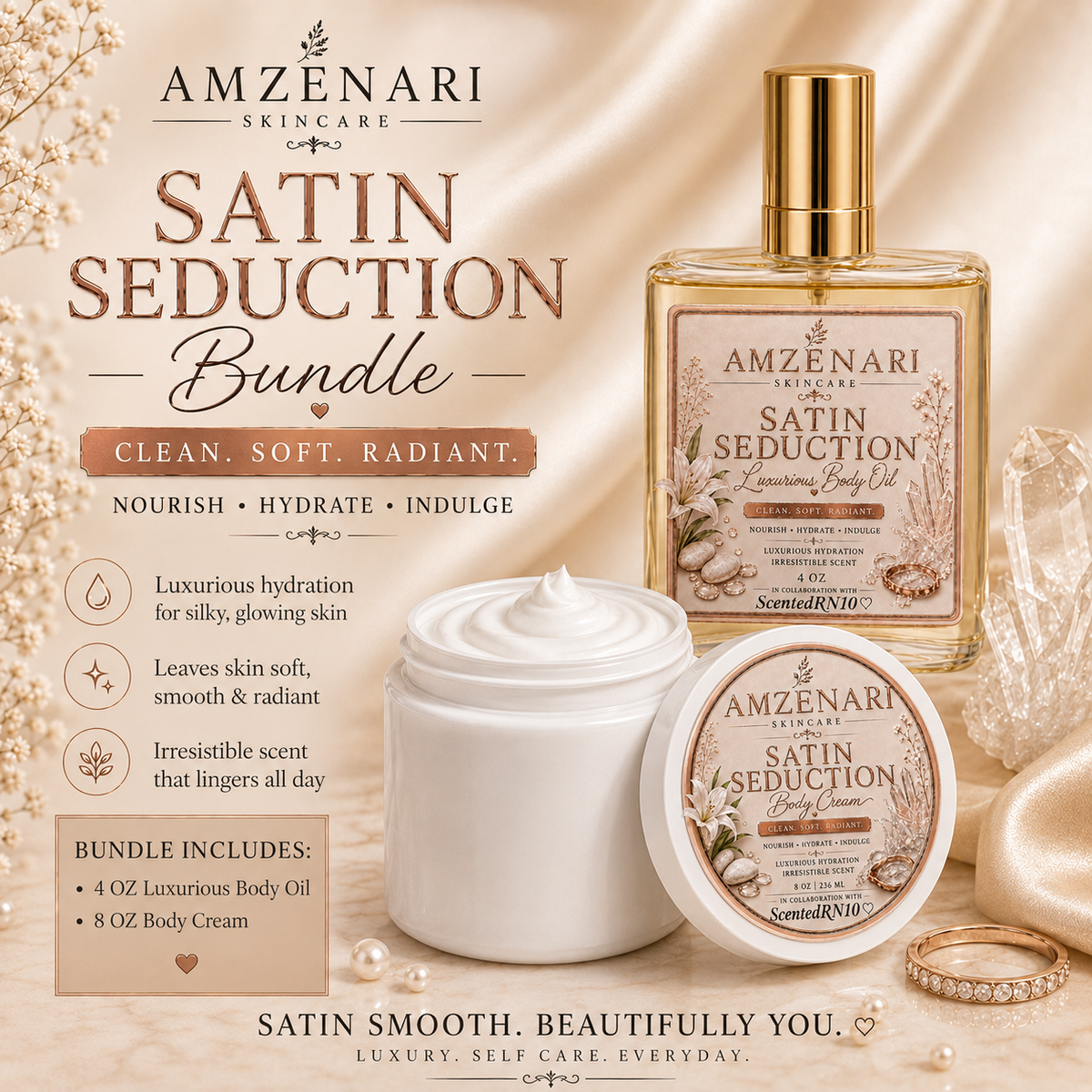 SATIN SEDUCTION BODY CREAM & OIL COLLECTION